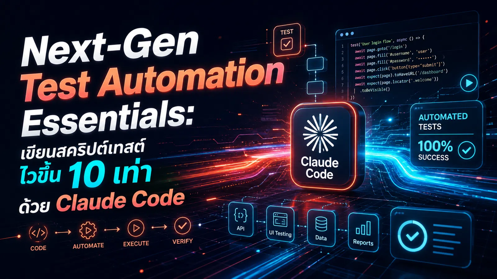 Next-Gen Test Automation Essentials: เขียนสคริปต์เทสต์ไวขึ้น 10 เท่า ด้วย Claude Code